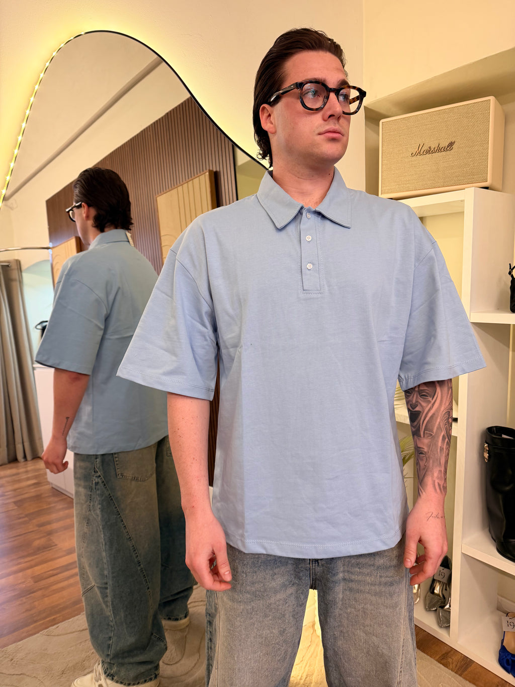 T-shirt Polo azzurra
