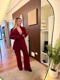 Tailleur Luna bordeaux