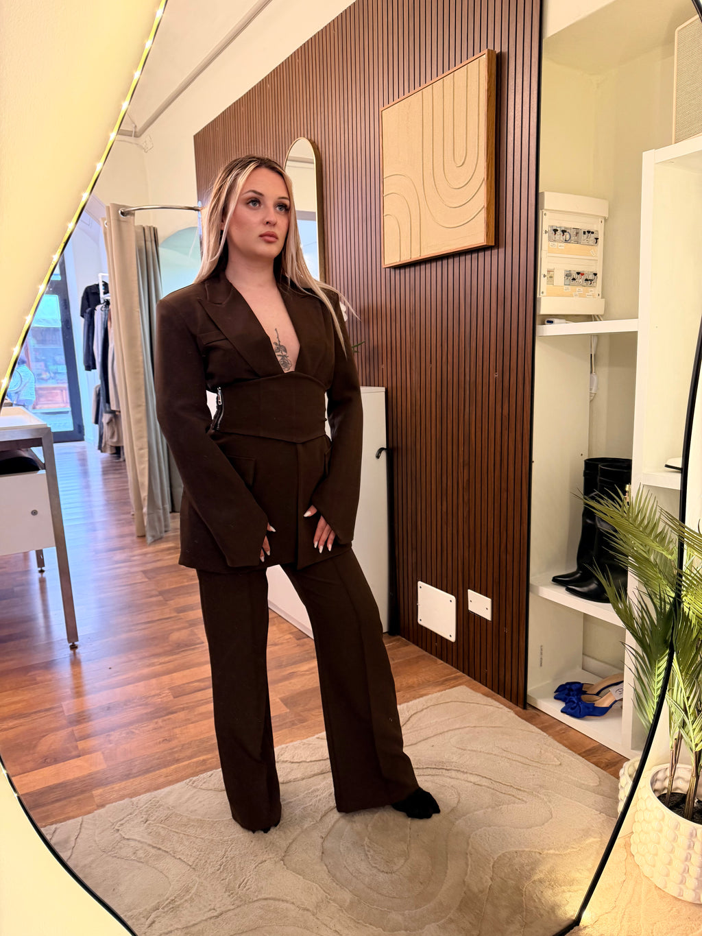 Tailleur Luna marrone