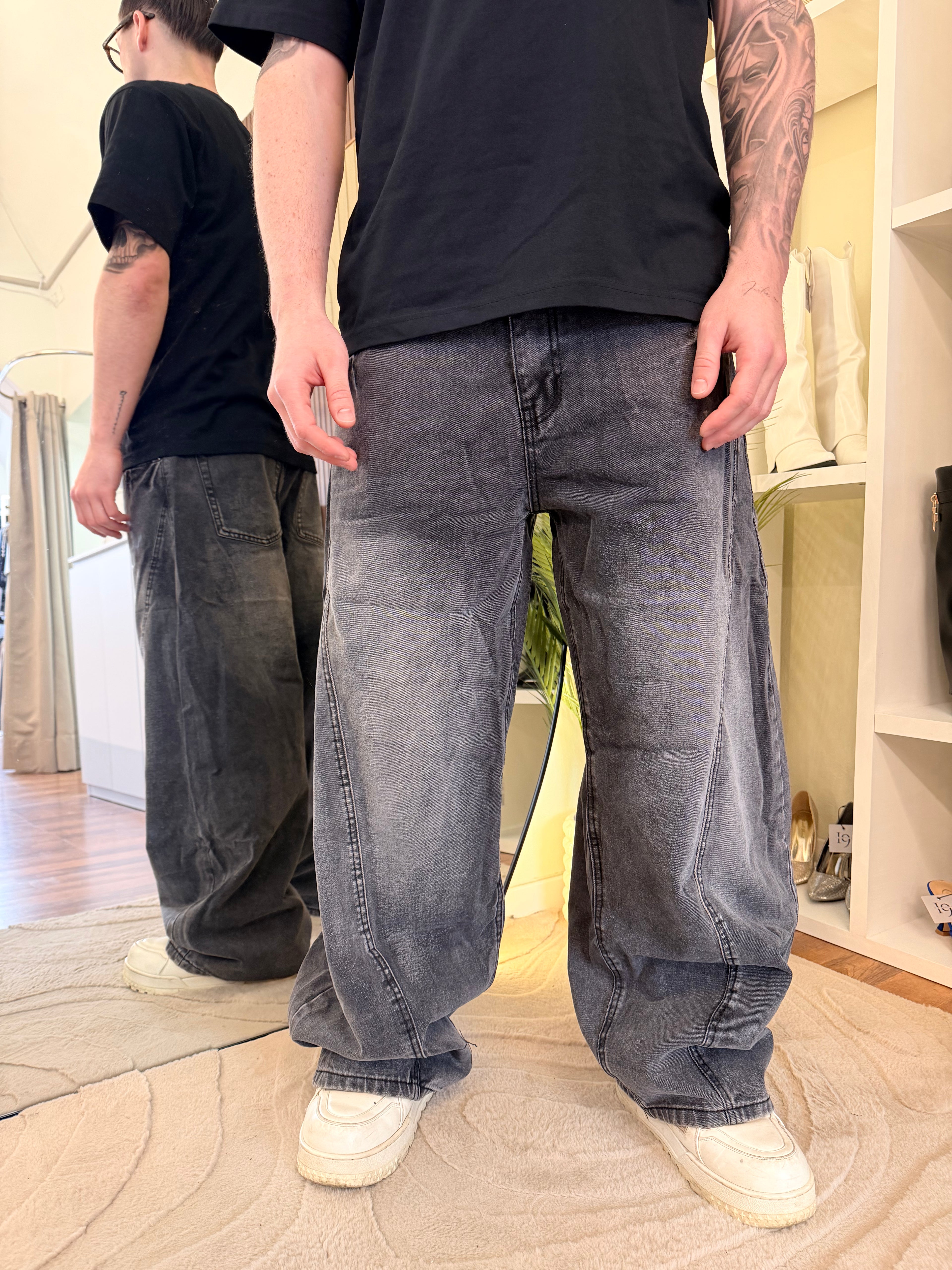 Jeans baggy nero