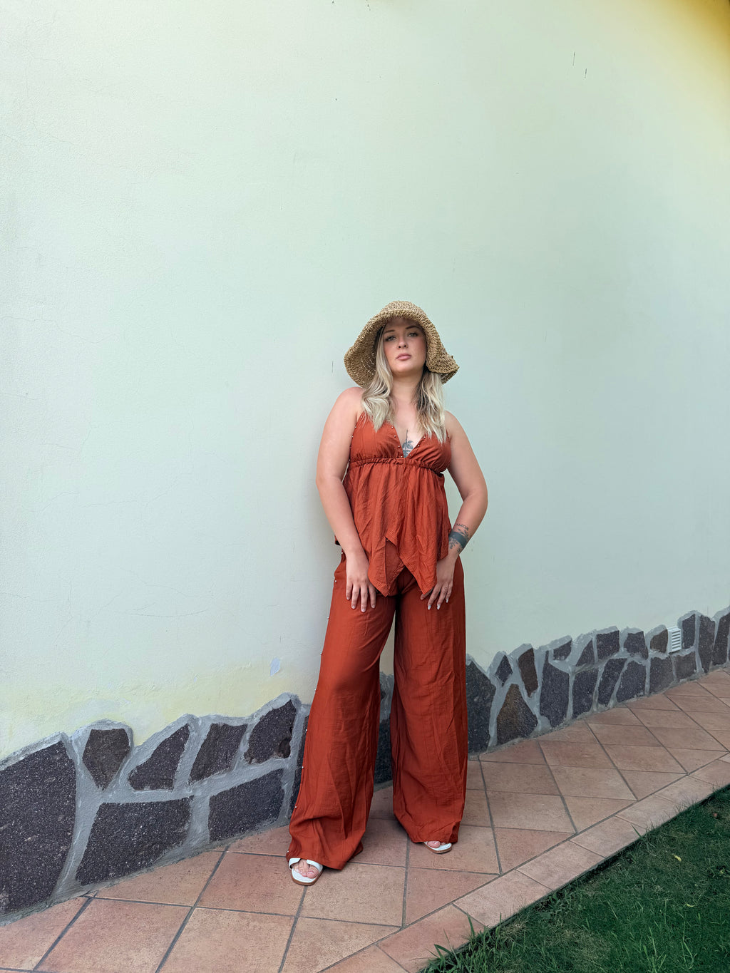 Completo Lisa arancione