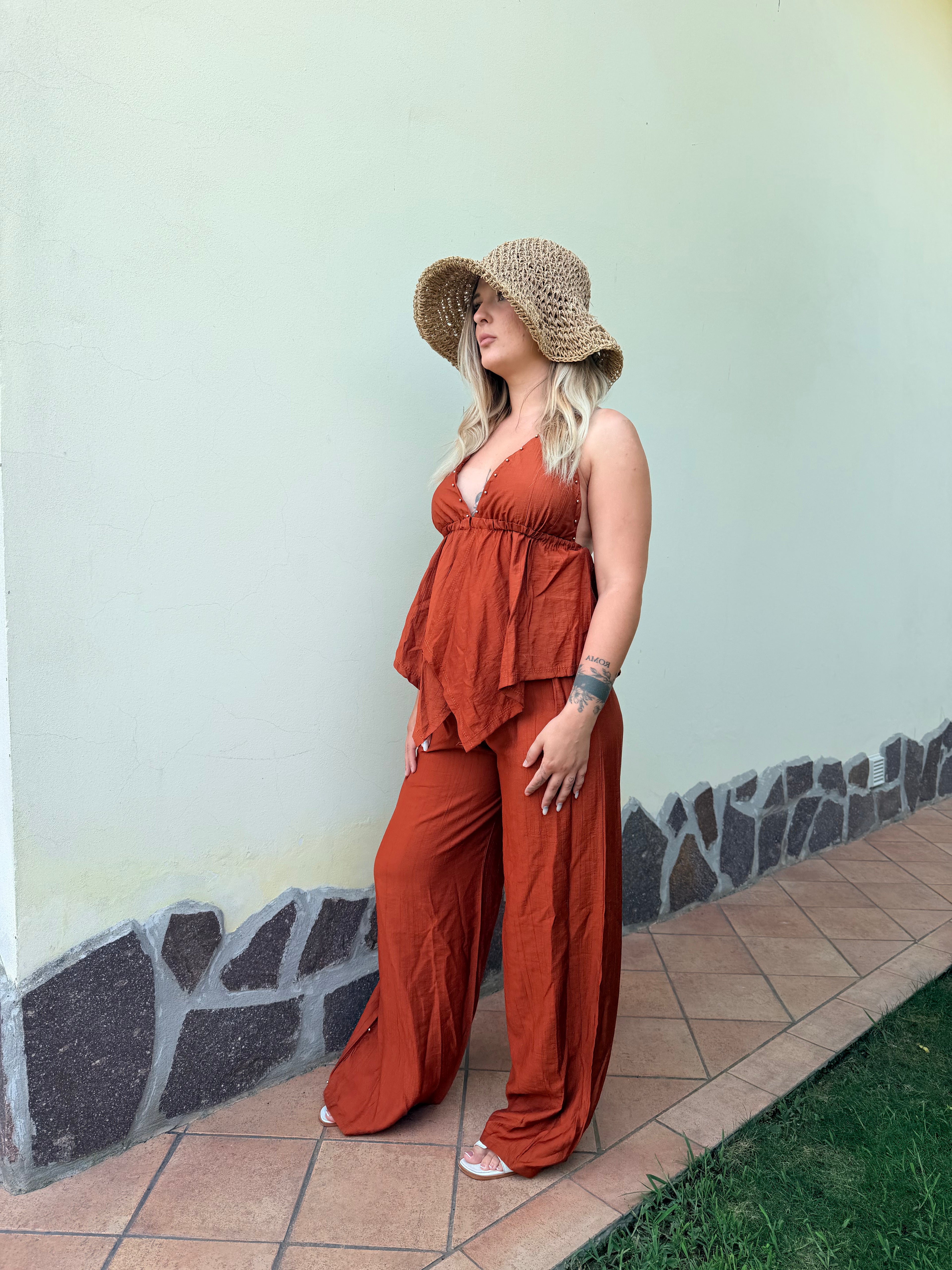 Completo Lisa arancione