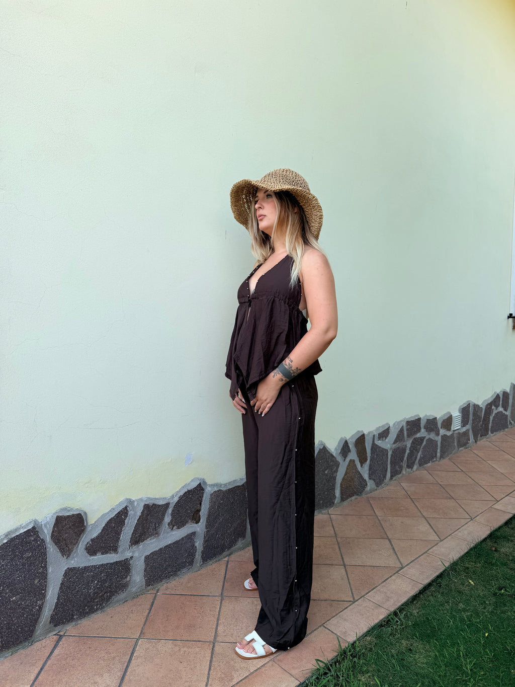 Completo Lisa marrone