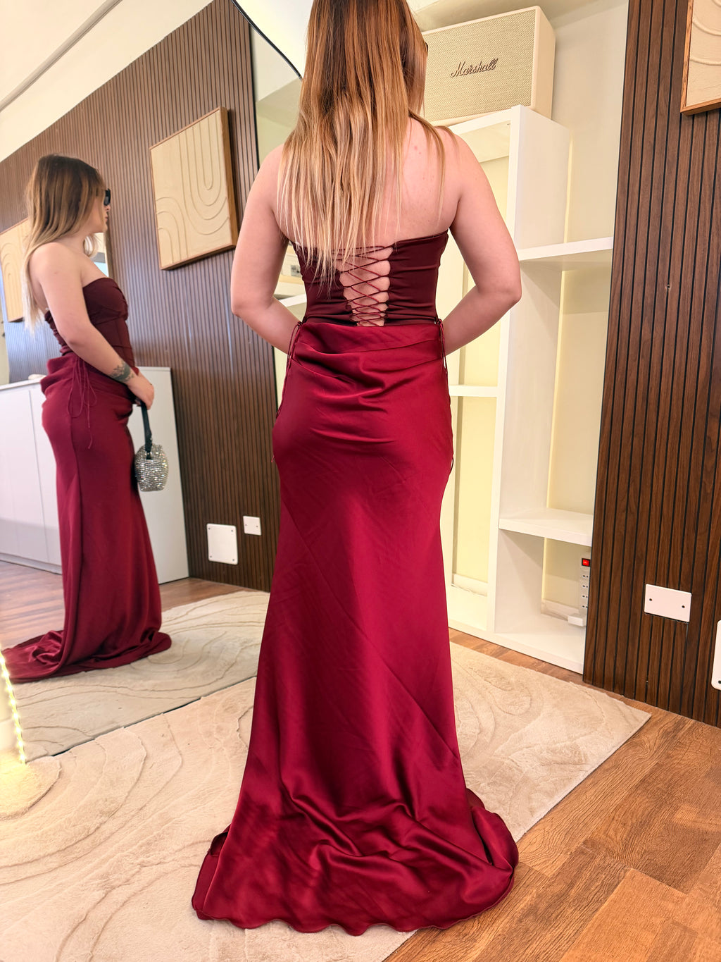 Vestito Ashley bordeaux