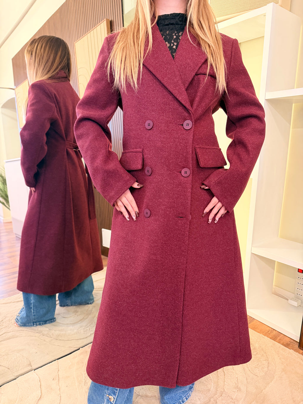 Cappotto Delia bordeaux