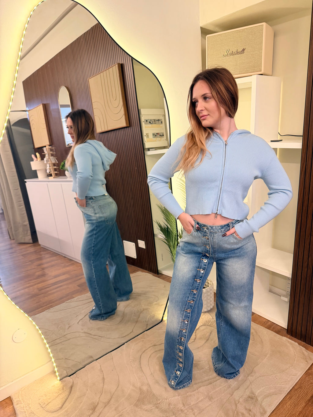 Felpa Kim azzurra